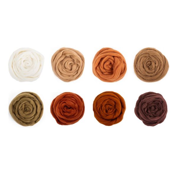 Шерсть для валяния (набор) 8х10 г, ассорти № 5, AFW-080, Gamma AFW-080