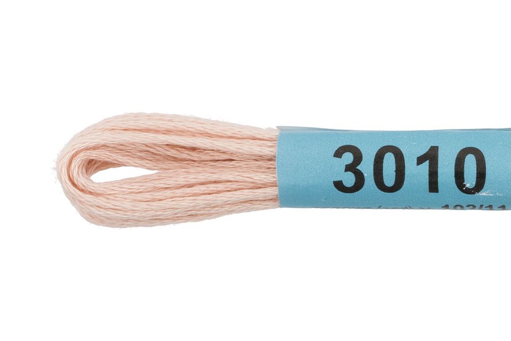 Мулине Gamma 100% хлопок, цв.3010 бл.розовый, 24 мотка по 8 метров