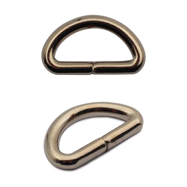 Полукольцо сварное металл внутр. 12 мм (внешн. 17х11 мм, ⌀2.5 мм), 50 шт, никель ГР, 6045