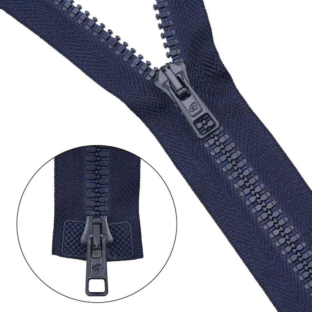 Молния трактор Arta Т6 (6 мм) 2 зам., разъем., 110 см, цв. 044 т.синий, уп.5 шт