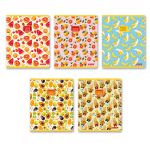 Тетрадь ученическая общая, твин лак, A5+ 60 л. на скобе 65 г/м², белизна 100%, 10 шт, клетка в термоусадочной пленке, 000478 Фруктомания, Светоч 60ТСК5_8_2_1