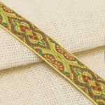 Лента (тесьма) жаккардовая 24.0 мм / 25±1 метров, рис. 9192, желтый, С1852Г17