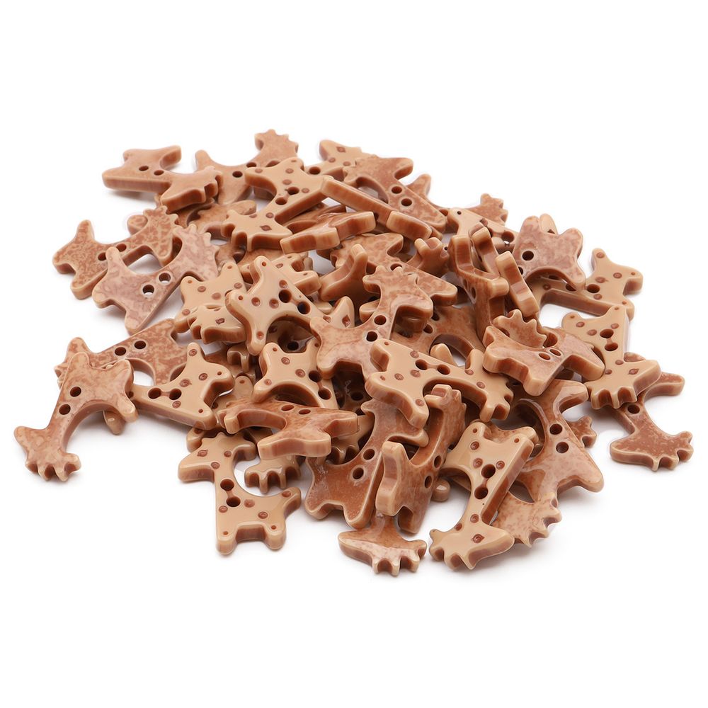 Пуговицы детские Жирафик 44L (28мм), пластик (песочный), 50 шт, Б30(3.02-1316-28)