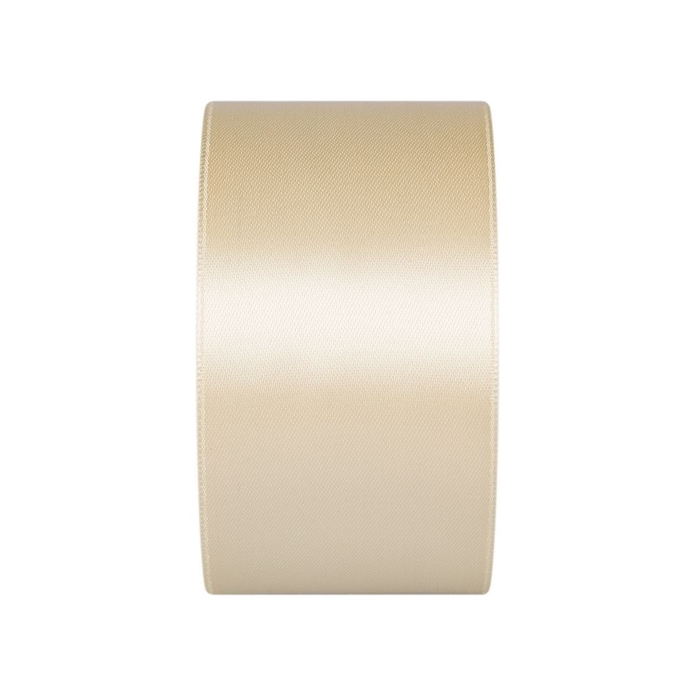 Лента атласная 1-сторонняя 50.0 мм / 33±2 метра, 008 кремовый, Gamma