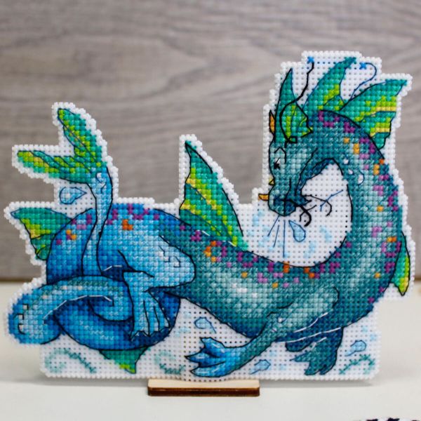 Набор для вышивания нитками МП Студия, Повелитель воды 12х15 см