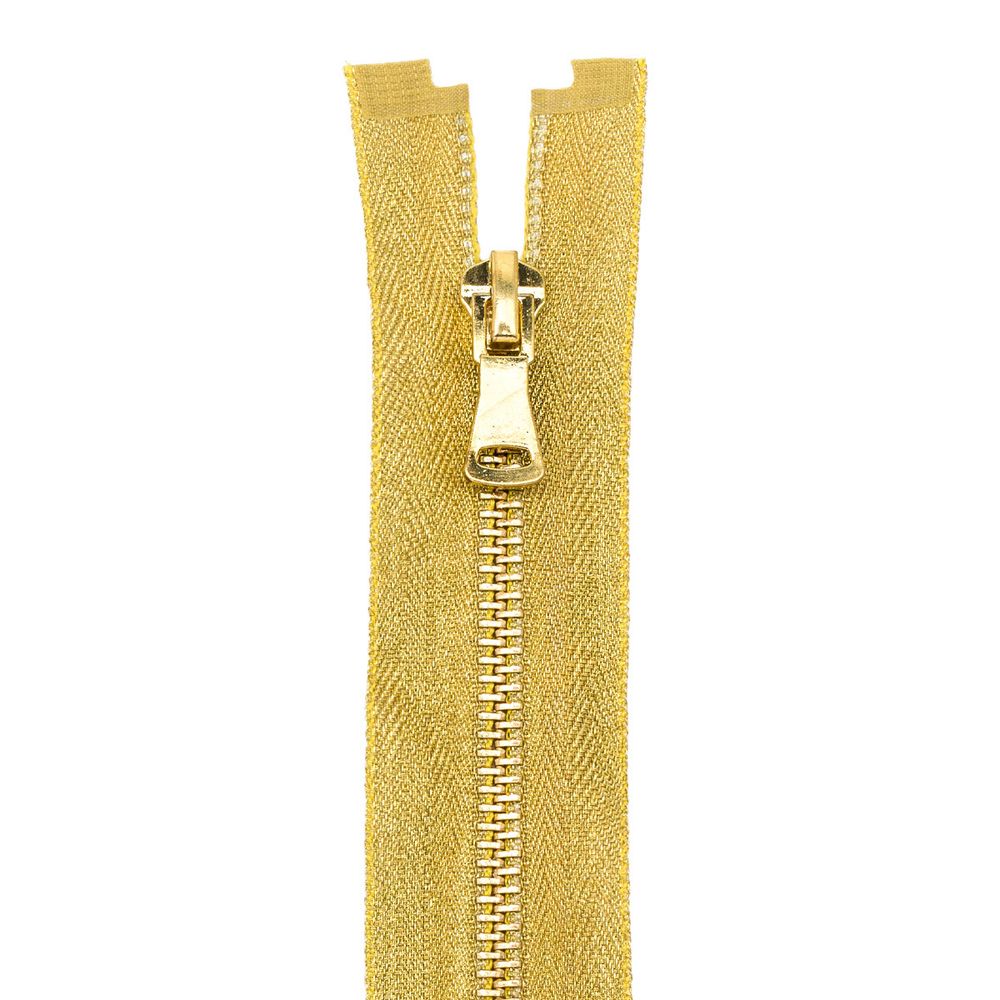 Молния металл Т5 (5 мм) 1 зам., разъем., 60 см, золото, 5 шт