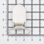 Клипса для подтяжек гладкая 25.0 мм, сталь (никель), 20 шт