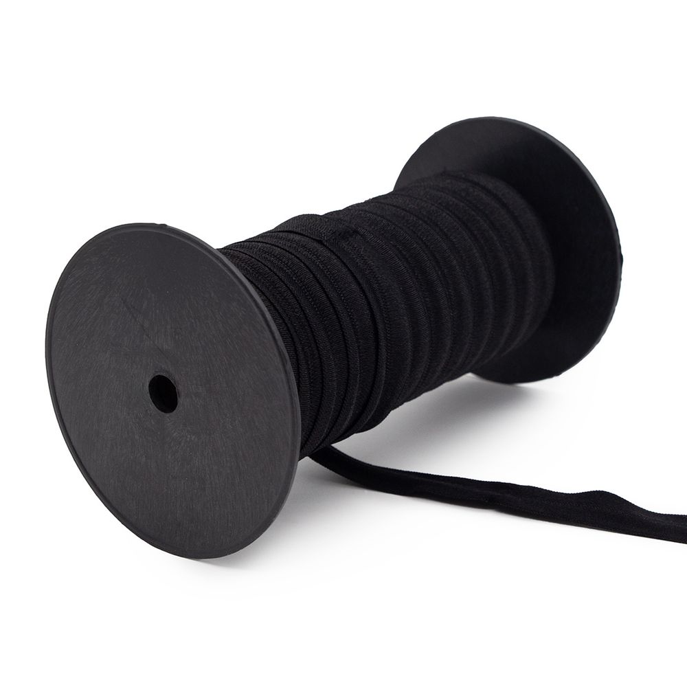 Резинка бельевая (окантовочная) блестящая 20.0 мм / 50 метров, черный, 46-07320/20