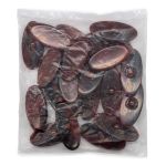 Пуговицы на ножке 72L (46мм), пластик, 3.01-416-46 черно-красный, 20 шт