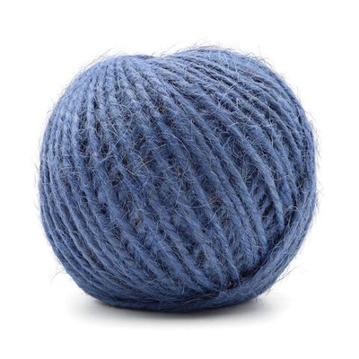 Шпагат джутовый 2-х ниточный ⌀1.12 мм, 50 м, 1120 текс, качество СВ, цветной (синий), 74973