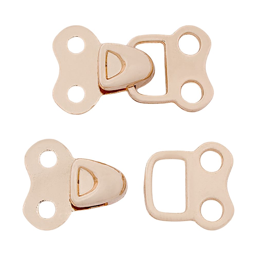 Крючки пришивные декоративные 14х24 мм, gold, золото, 12 шт