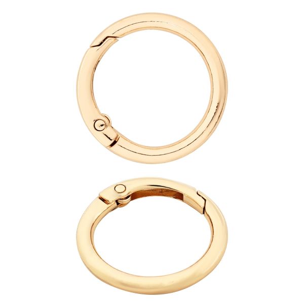 Кольцо разъемное металл на винтах 25 мм (32 мм внешн.), золото, RA3253, 20 шт