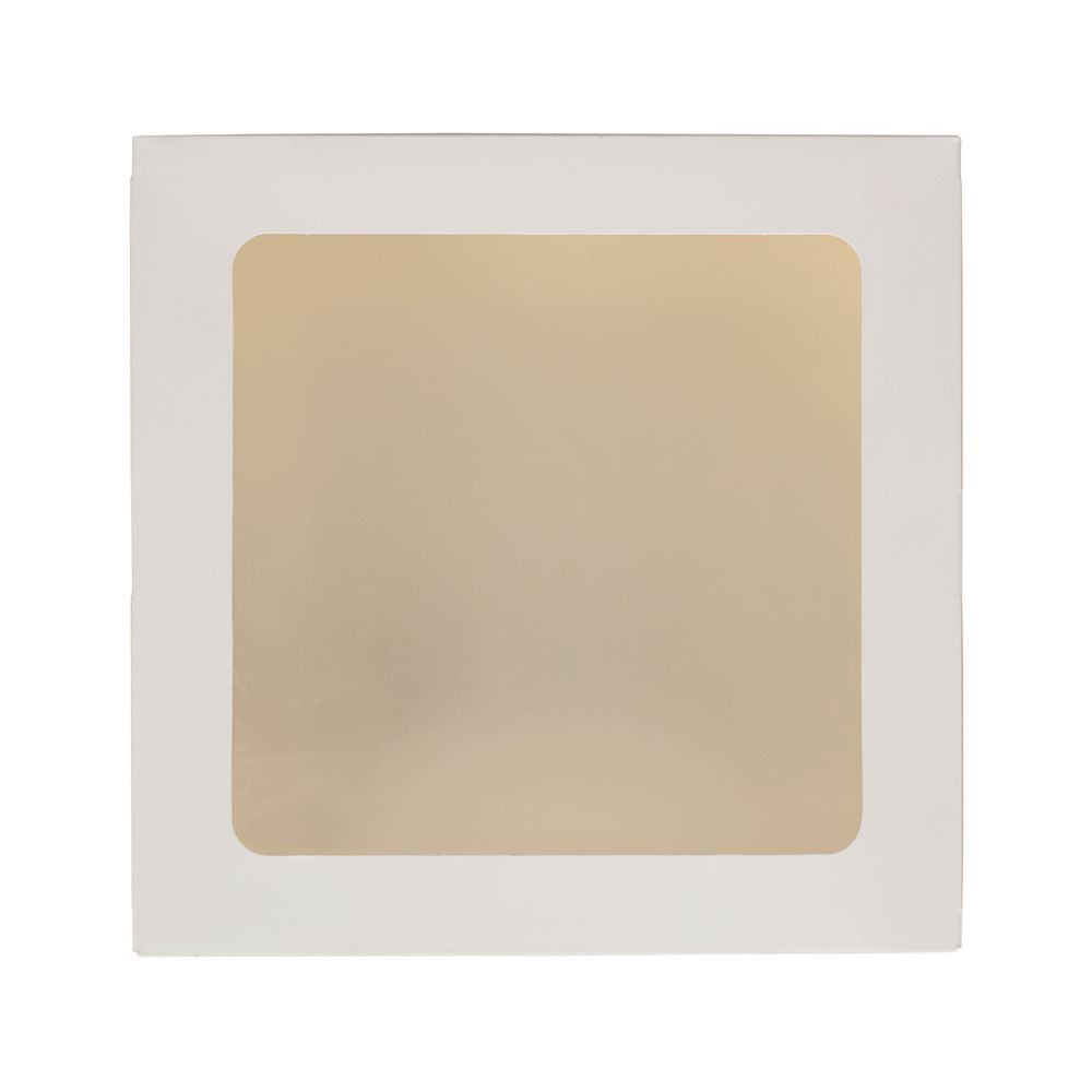 Кондитерская коробка для торта с 2 окнами 22х22х10 см, S-Chief BFC-011