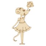 Заготовка для декорирования Мышка Полина 5,8х10,6х0,3см, Астра