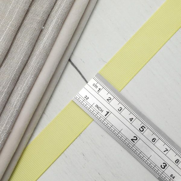 Лента репсовая (в рубчик) 20.0 мм, 060 лимонный, уп.18,28 м