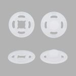 Кнопка пришивная нейлон 15 мм, прозрачный, 6 шт, Pony, 77904