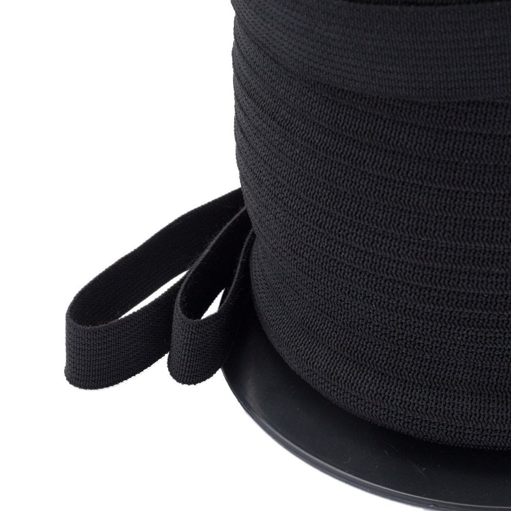 Резинка тканая 15.0 мм / 50 метров, 9.33 г/м, черная г, 61-22-426/15