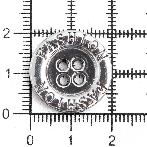Пуговицы 4 прокола 32L (20мм), (Silver (серебристый)), 24 шт