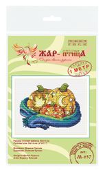 Набор для вышивания нитками МП Студия (Жар-птица), Уютные тыквы 10х14 см