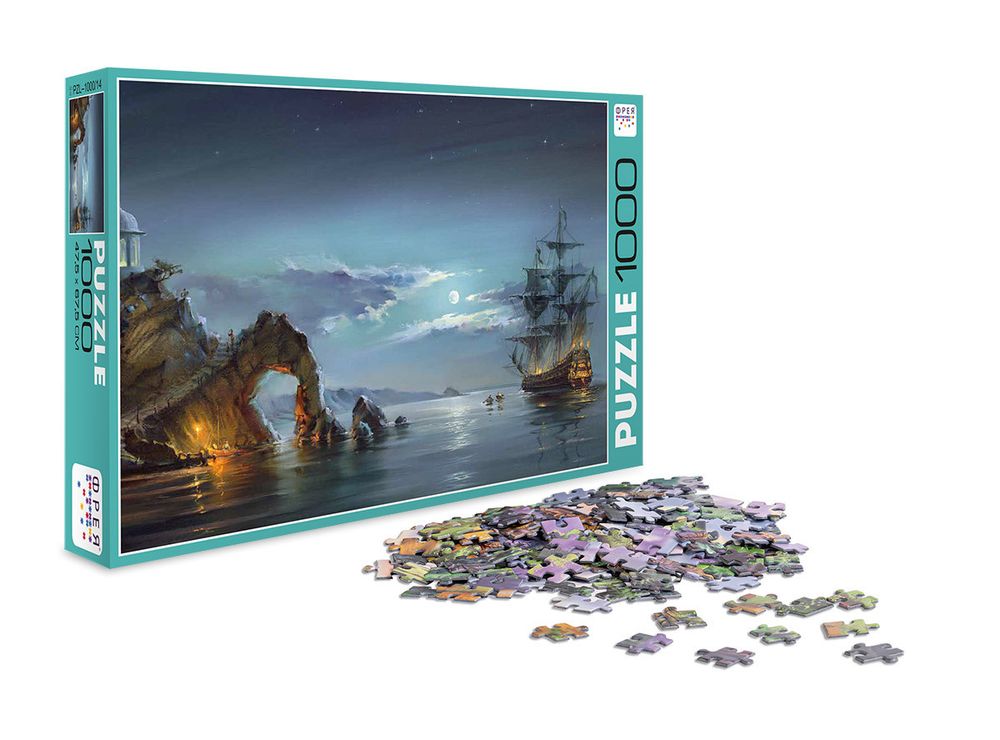 Пазл 1000 элементов, Лунная ночь, PZL-1000/14, Фрея