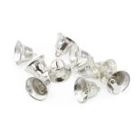 Колокольчики 18 мм, 10 шт, металл, серебро, Астра