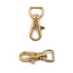 Карабин металл 13.0 мм (40х18 мм), золот., 6 шт