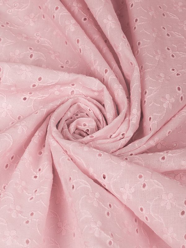 Ткань шитьё (прошва) 100 г/м², 150 см / 2 метра, TBY.Emb.8067.4, 04 розовый