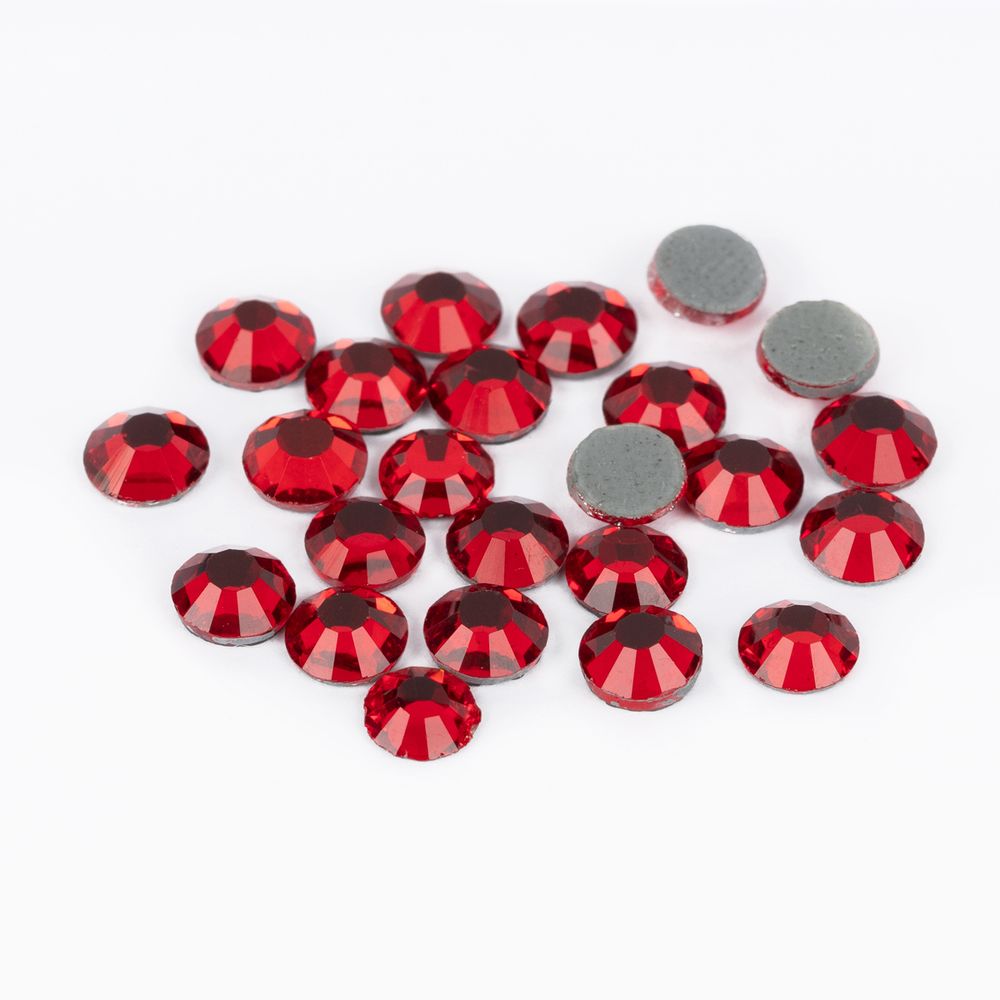 Стразы клеевые стекло 4.7 мм, 5х24 шт, SS20 №20 св.красный (Light Siam), Zlatka ZRTG-2024