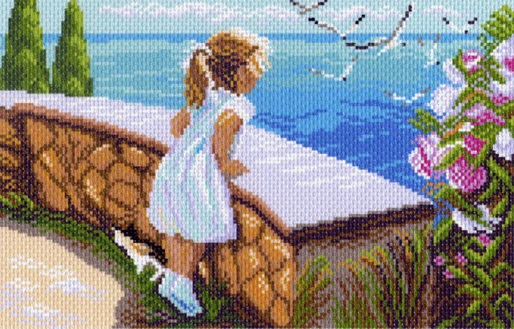 Рисунок для вышивания Матренин Посад (канва), 28х37 -0874 Летняя прогулка