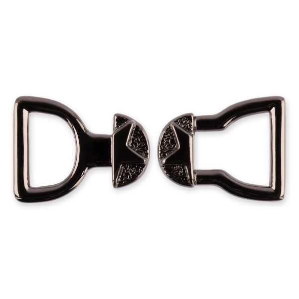 Застежки для купальника (бикини) металл 24х13 мм, 10 шт, №06 черн.никель, Blitz BBT036