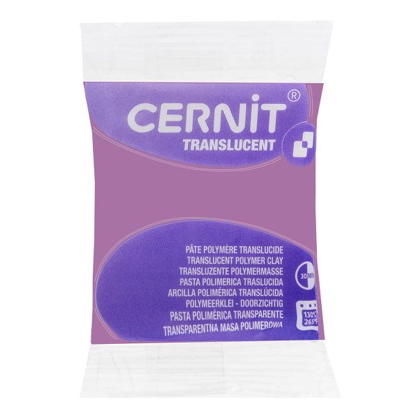 Полимерная глина запекаемая Cernit Translucent прозрачный, 56 г, 411 винный