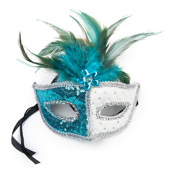 Маска карнавальная, 02_бело-голубая, Boomzee PBZ-84