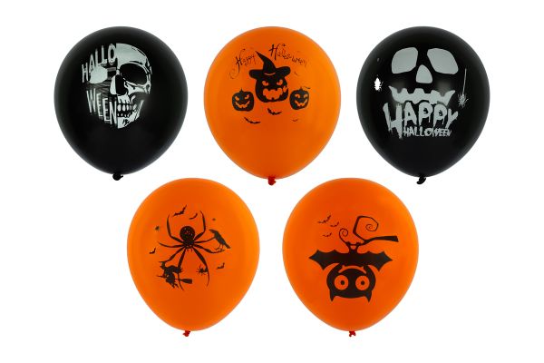 Набор воздушных шаров 30 см, 5 шт, ассорти с рисунком, Boomzee PBZ-15