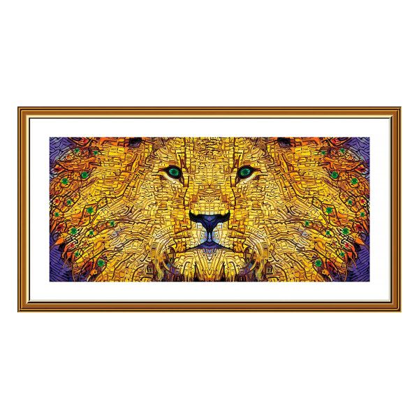 Набор для вышивания нитками Нова Слобода, Золотой лев 50х23 см, 618830