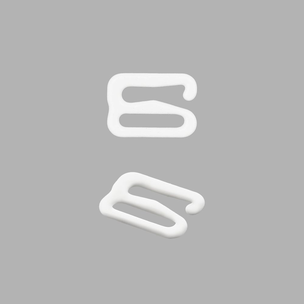 Крючки для бюстгальтера металл 10.0 мм, 50 шт, белый, Globus