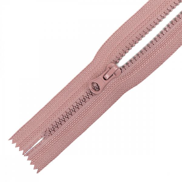 Молния трактор Т5 (5 мм) 1 зам., н/раз., 18 см, усил.звено, цв.S221 чайная роза уп.50 шт