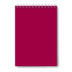 Блокнот на гребне для конференции, A5 60 л., 4 шт, клетка, Для конференции бордо 01264, Светоч Б134