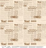 Бумага для скрапбукинга Вокруг меня. Газеты 190 г/м², 30.5х30.5 см, 10 шт, 3, Mr.Painter PSR 2606