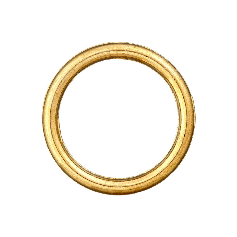 Кольцо металл Union Knopf 15 мм, цв. золото, 1 шт