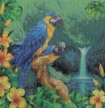 Набор для вышивания нитками Panna, В бразильском лесу, 34х34 см