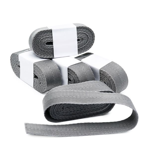 Стропа (ременная лента) 25 мм / 5х2.5 метра, толщ. 1.0 мм, [15.1 г/пог.м], 100% п/п, 33 серый