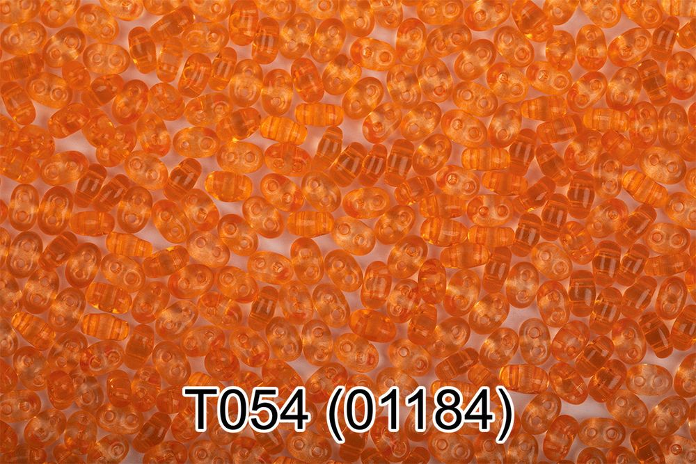 Бисер Preciosa Twin 3 2.5х5 мм, 10х5 г, 1-й сорт, T054 оранжевый, 01184, 321-96001