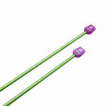 Спицы прямые с измерительной шкалой Pony ⌀4,0 мм, 35 см, металл, зеленый