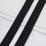 Стропа (ременная лента) 34 мм / 22.86 метра, [49.32 г/пог.м], плетеная эластичная, 01 черный, 3Al296