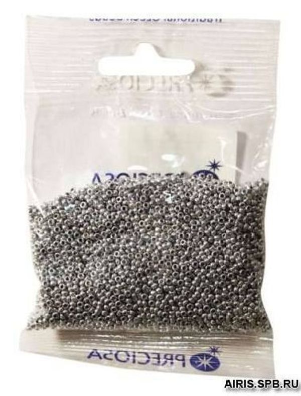 Бисер Preciosa серебро 10/0 (2.3 мм), 1х50г, цв. 18131