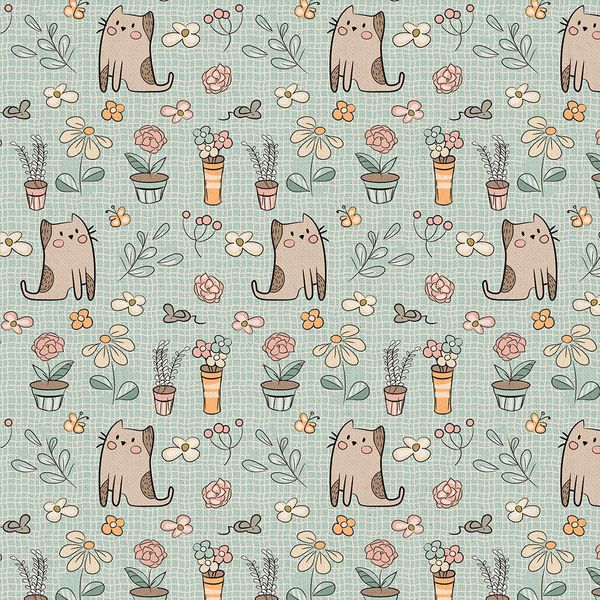 Ткань для пэчворка Peppy Мартовская песня, отрез 50х55 см, 146 г/м², МП-05 зеленый, Peppy