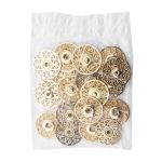 Кнопка пришивная металл ⌀27.0 мм, металл, G золото, уп.10 шт