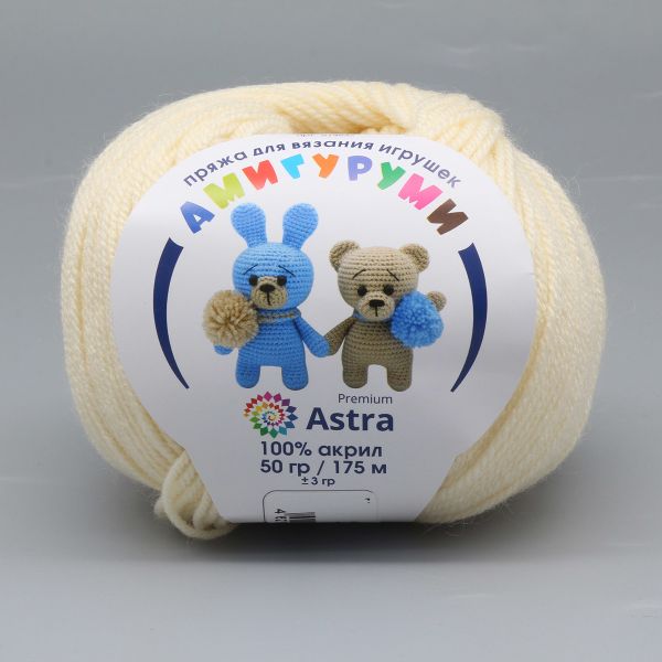Пряжа Astra Premium (Астра Премиум) Амигуруми / уп.6 мот. по 50 г, 175 м, 192 чайная роза