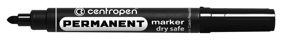 Маркер Permanent 2.5 мм, перо круглое, 10 шт, черный, Centropen 8510/1