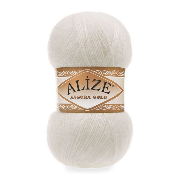 Пряжа Alize (Ализе) Angora Gold / уп.5 мот. по 100 г, 550м, 450 жемчужный A